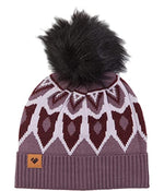 Obermeyer Fair Isle Faux Fur Pom Beanie Purple Reign One Size