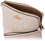 Coach Boxed Corner Zip Wristlet with 2 Detachable Charms (IM/Chalk Embossed)