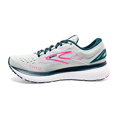 Brooks Women's Glycerin 19 Neutral Running Shoe - Ice Flow/Navy/Pink - 11.5 Wide