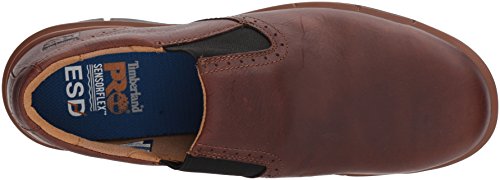 Timberland PRO Men's Boldon Slip-On Industrial Shoe, Brown, 7 Wide