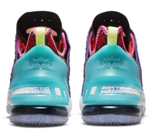 Nike Men's Lebron 18 Basketball Shoes, Psychic Purple/Multi-colour/Black, 9.5
