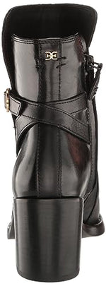 Sam Edelman Simona Fashion Boot Black Leather 7.5 Medium