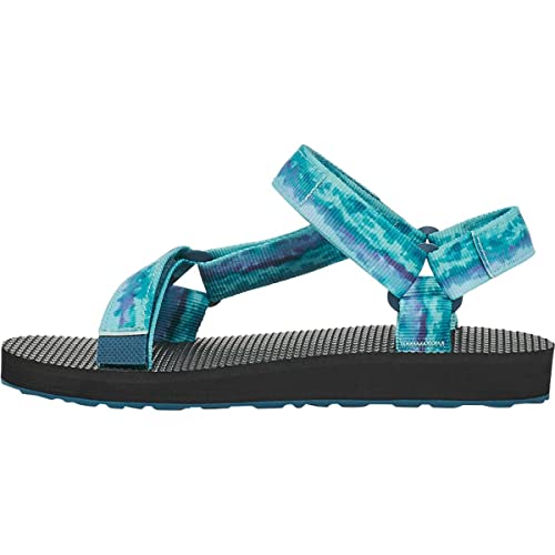 Teva Girls Original Universal Tie-Dye Sandal, Sorbet Blue Coral, 3 Little Kid