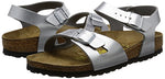 Birkenstock Rio Silver Birko-flor Girls / Womens Sandals (33.0 N)