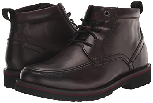 Rockport Men's Mitchell Moc Boot Ankle, Burgundy, 8.5