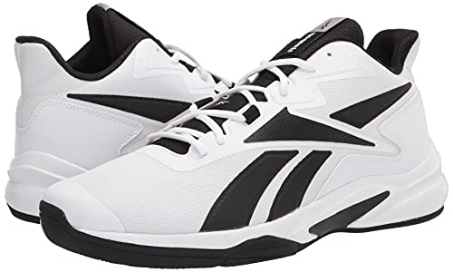 Reebok Men's Vision Mid Sneaker, White/Always Blue/Silver Metallic, 8.5