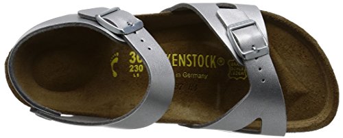Birkenstock Rio Silver Birko-flor Girls / Womens Sandals (33.0 N)