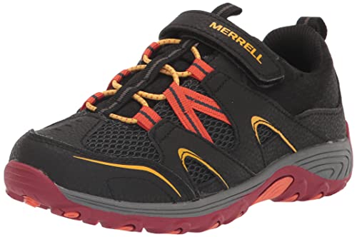 Merrell Trail Chaser Hiking Sneaker, Black/Grey/Red, 13 US Unisex Big Kid