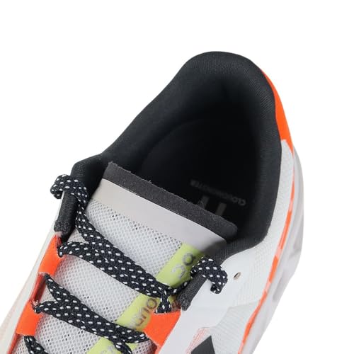 On Men's Cloudmonster Sneakers, Undyed-White | Flame, 7.5 Medium US