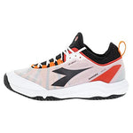 Diadora Men's Speed Blushield Fly 3 + AG Tennis Shoe (White/Black/Fiery Red, 9.5)