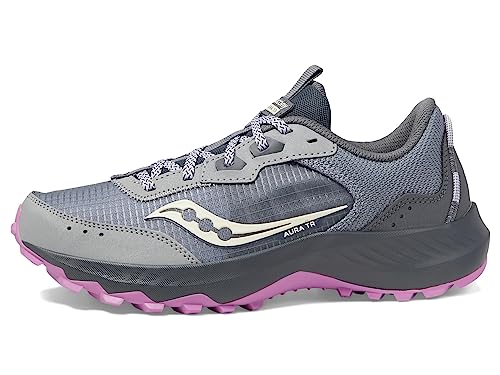 Saucony Women's Aura Tr Sneaker, Fossil/Grape, 6.5