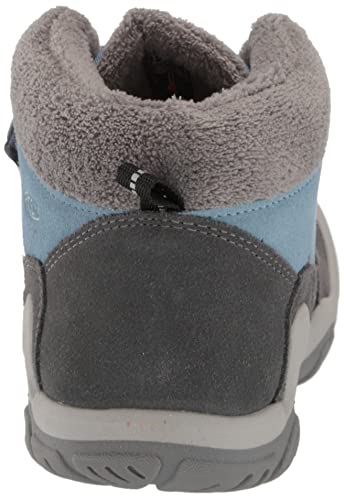 KEEN Knotch Chukka DS Mid Height Insulated Boots, Magnet/Blue Shadow, 7 US Unisex Big Kid