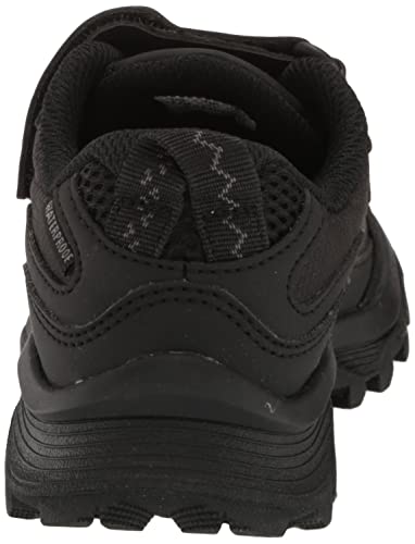 Merrell Moab Speed Low Alternative Closure Waterproof Sneaker, Triple Black, 1.5 US Unisex Big Kid