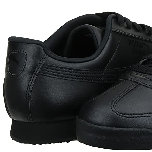 PUMA Mens Roma Sneaker, Basic black-black, 11