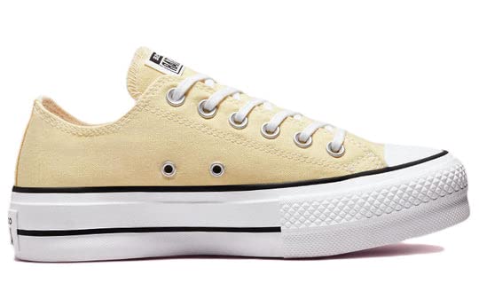 Converse All Star Lift Ox Lemon Drop Egret Black Womens Size 9