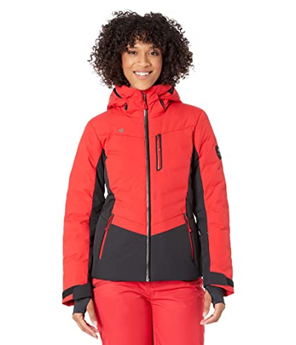 Obermeyer Cosima Down Jacket For Women - Removable Hooded Construction With Front Zipper Closure, Chic and Warm Jacket Brakelight 2 One Size