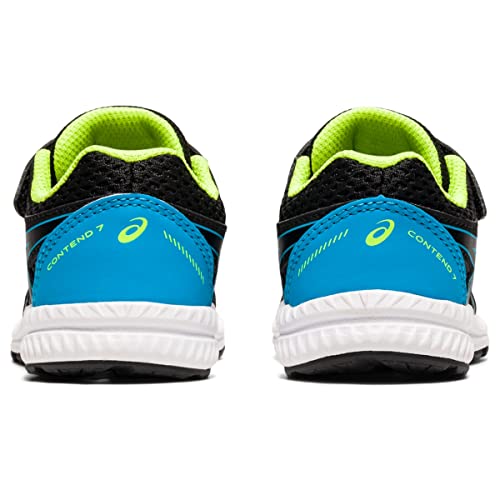 ASICS Baby Boy's Contend 7 TS (Toddler) Black/Digital Aqua 9 Toddler M