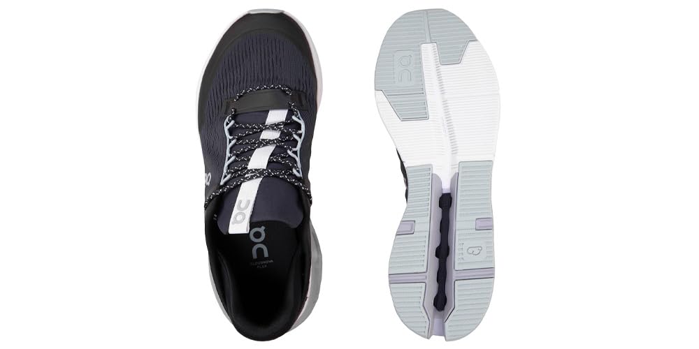 On Men's Cloudnova Flux Sneakers, Black | Mineral, 8.5 Medium US