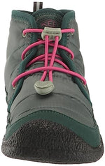KEEN Howser 2 Quilted Mid Height Waterproof Comfy Durable Chukka Boots, Dark Forest/Fuchsia Purple, 3 US Unisex Big Kid