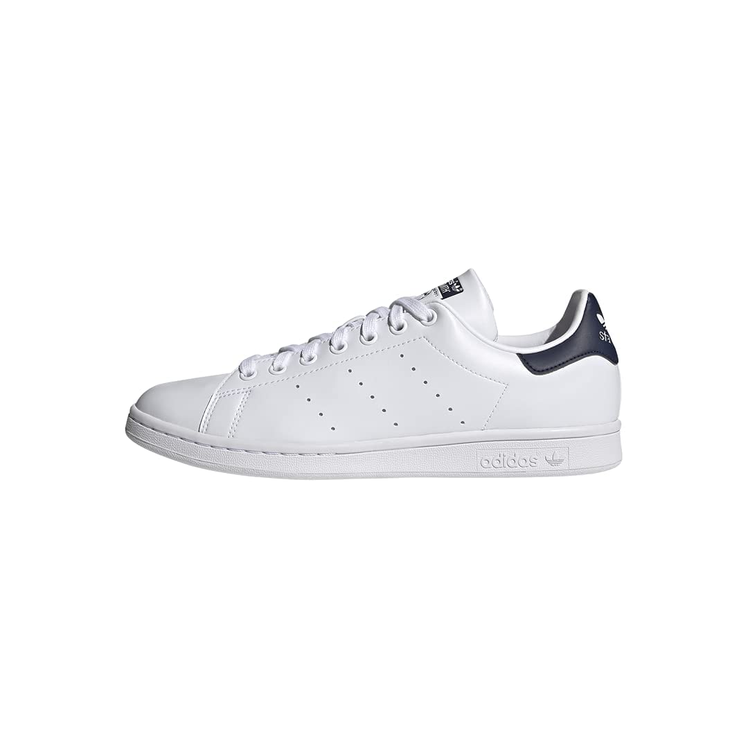 adidas Originals Men's Stan Smith (End Plastic Waste) Sneaker, White/White/Collegiate Navy, 8