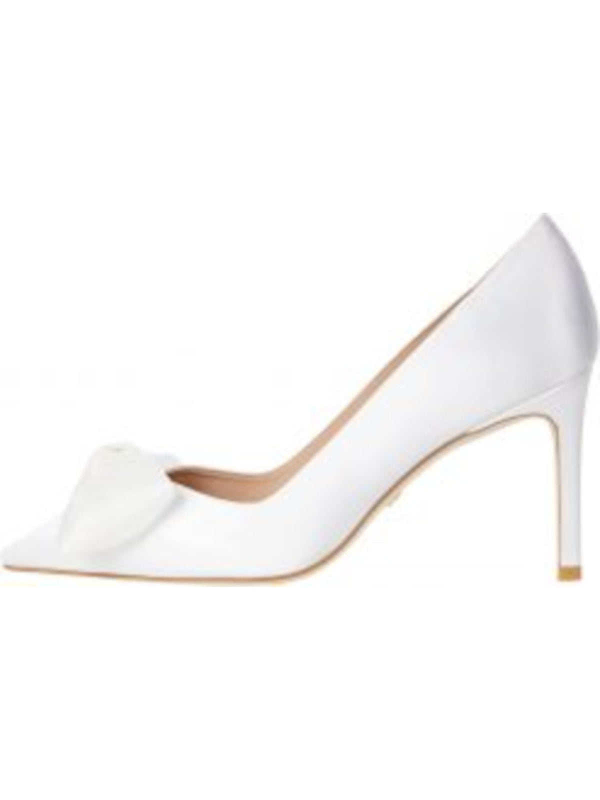 Stuart Weitzman Anny 85 Mesh Bow 8.5 White/Cream