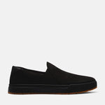 Timberland Maple Grove Leather Slip-On Shoes for Men - Textile Upper with Round Toe Design, Slip-On Style, Classy, and Chic Black Nubuck 11.5 D - Medium
