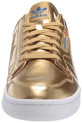 adidas Originals Men's Continental 80 Sneaker, Gold Metallic/Crystal White, 5 M US
