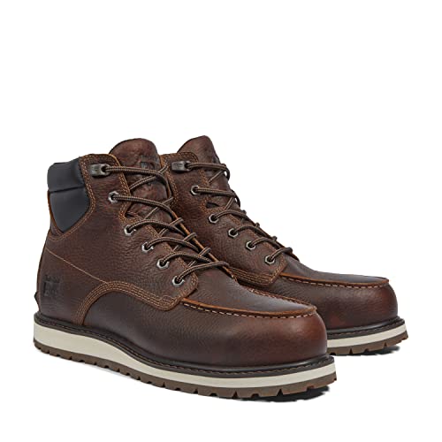 Timberland PRO Men's Irvine Wedge 6 Inch Alloy Safety Toe Industrial Wedge Work Boot, Brown, 9.5W