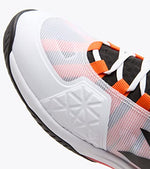 Diadora Men's Speed Blushield Fly 3 + AG Tennis Shoe (White/Black/Fiery Red, 9.5)