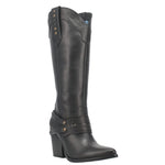 Dingo Women's Masquerade Hardness Studded Western Tall Boot Snip Toe Black 10 M