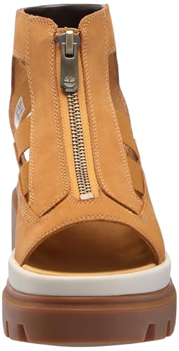 Timberland Women's Everleigh Gladiator Sandal, Brown, 9.5 Medium