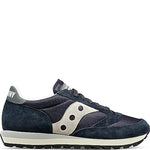 Saucony® Originals Jazz 81 Shoes for Men and Women – Wolverine Suede Upper – Cushioned Sockliner Navy/Gray Men's 9.5, Women's 11 Medium