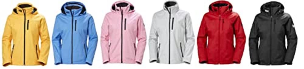 Helly Hansen Women's Crew Hooded Midlayer Fleece Lined Waterproof Rain Jacket, 990 Black, X-Large