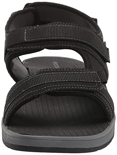 Rockport Men's Lucky Bay Sport 3 Strap Sandal, Black NBK, 10
