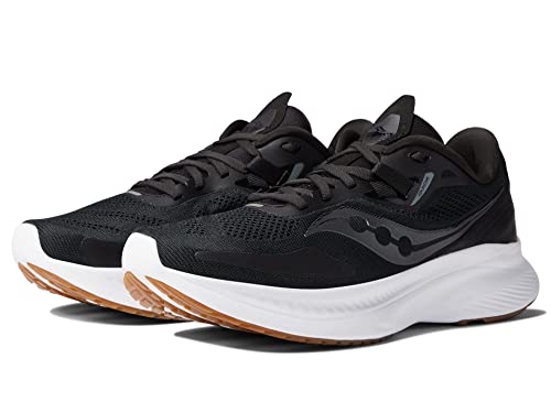 Saucony Women's Guide 15 Running Shoe, Black/Gum, 10