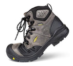 KEEN Utility Men's Portland 6" KBF Composite Toe Waterproof Work Boots, Magnet/Black, 15