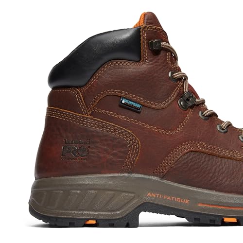 Timberland PRO Men's Helix HD 6 Inch Composite Safety Toe Waterproof Industrial Work Boot, Tempest Brown-2024 New, 13 Wide