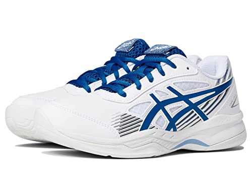 ASICS Kid's GEL-GAME 8 Grade School Tennis, 3.5, WHITE/LAKE DRIVE