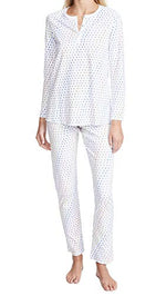 Roller Rabbit Women's Disco Hearts Pajamas, Rainbow, Blue, Print, S