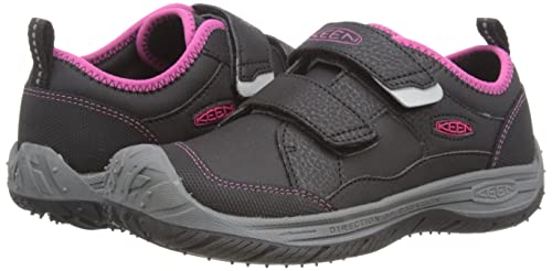 KEEN Speed Hound Durable Comfortable Easy On High Traction Sneakers, Black/Fuchsia Purple, 5 US Unisex Big Kid