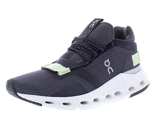 On Women's Cloudnova Flux Sneakers, Black/Hay, 7 Medium US