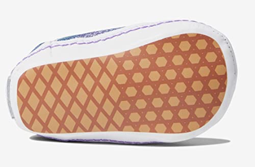 Vans, Old Skool Infant Crib Sneakers (Ombre Glitter - Multi/True White, 1)