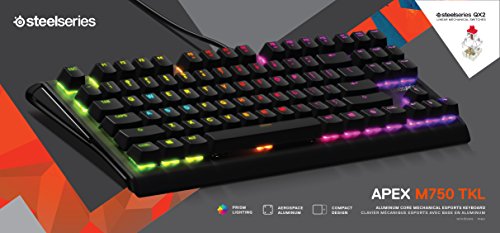 SteelSeries Apex M750 TKL, Compact Mechanical Gaming Keyboard, Tenkeyless, Per-Key RGB Illumination, 6 Macro Keys, UK QWERTY Layout