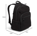Vera Bradley Women's Microfiber Campus Backpack, Classic Black, One Size
