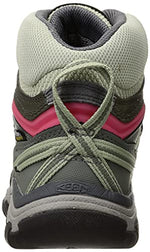 KEEN Women's Ridge Flex Mid Height Waterproof Hiking Boot, Castor Grey/Dubarry, 11