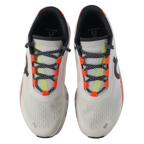 On Men's Cloudmonster Sneakers, Undyed-White | Flame, 7.5 Medium US