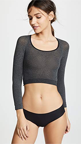 SPANX Long Sleeve Arm Tights™ Layering Shirt for Women – Blended Nylon – 360-Degree Coverage, Opaque Heather Grey LG-XL One Size