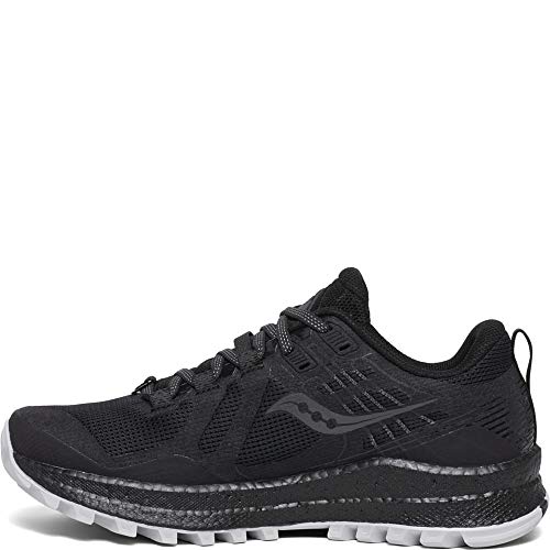 Saucony Women's Xodus 10 Walking Shoe, Black, 6.5 M US