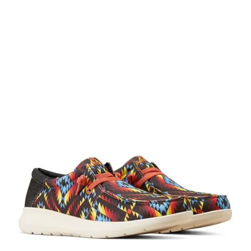 ARIAT Men's Hilo Sneaker, Fiery Southwest Print/Dark Denim, 8.5