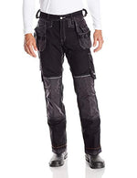 Helly-Hansen Workwear Chelsea Construction Pants for Men Made from Reinforced Cotton/Polyester with Reflective Elements, Black/Charcoal - 42/32